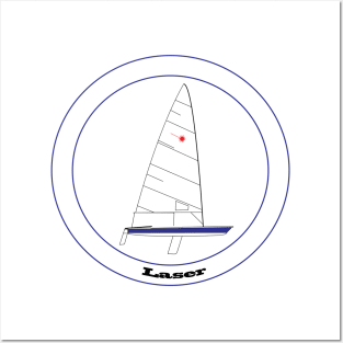 Laser Sailboat Posters and Art